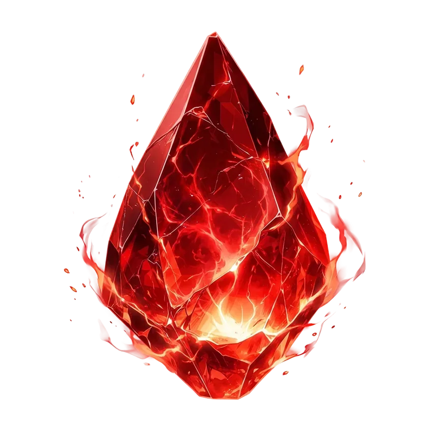 Refined X1 crystal, red