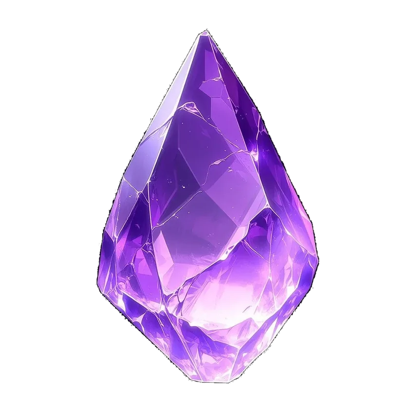 X1-Alpha crystal, violet